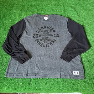 Hudson's Bay Team Canada Olympic Winter Games 2014 Long Sleeve T Shirt Size XL